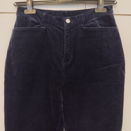 Talbots blue corduroy velvet pants used, size S