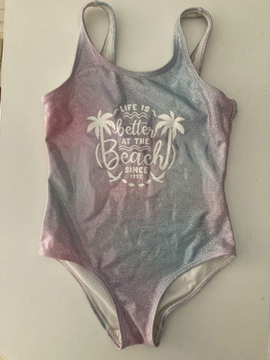Lc Waikiki girls' shiny multicolor swimsuit, size 116 cm, age 5-6