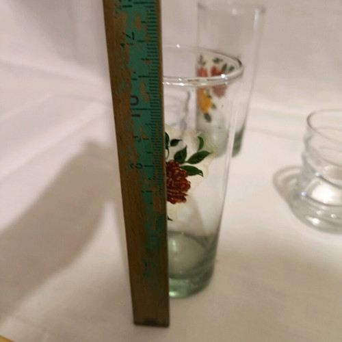 Set of 4 glass Soviet shot glasses like new