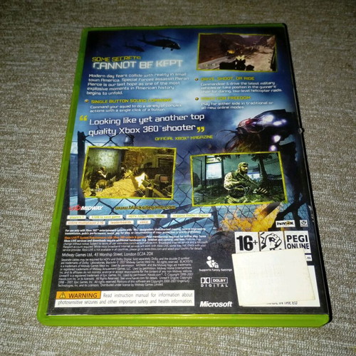 Blacksite Xbox 360 like new, complete shooting game