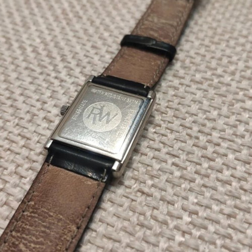 Raymond Weil Genève 5767 men's dress watch, black leather strap