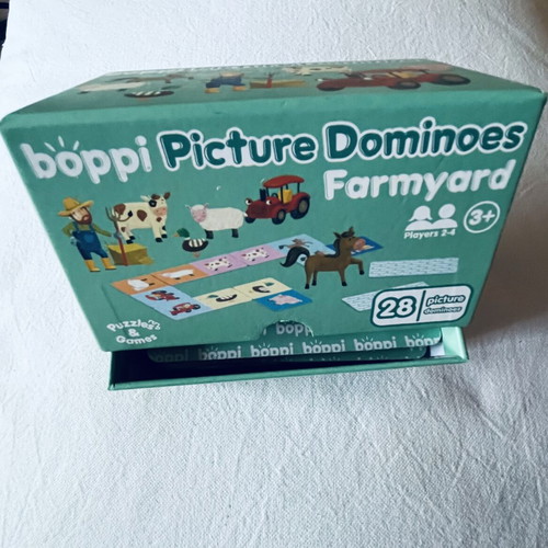 Boppi Farmyard Dominoes like new, 28 pieces, 2-4 players, ages 3+