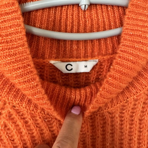 Cubus wool sweater size M like new, bright orange