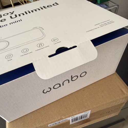 Wanbo Mini Pro Projection System projector new with wall mount and screen