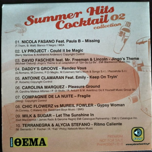 Summer Hits Cocktail used, pack of 3 CDs