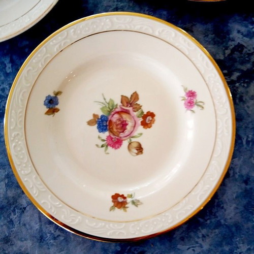 Antique set of five Danish Kobenhavns porcelain cups Maleri 1930
