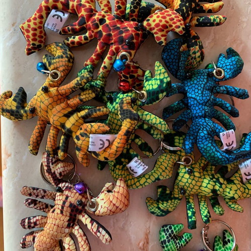 Scorpion Keyholders handmade from batik fabric, new