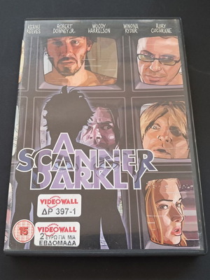 A Scanner Darkly DVD used, rental edition with Greek subtitles
