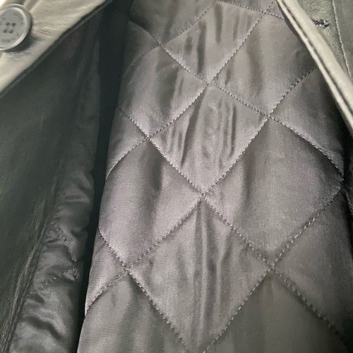 Arma leather men's coat used, size 50, black