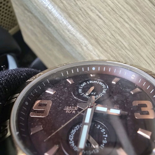 Visetti brown watch used, functional with leather strap
