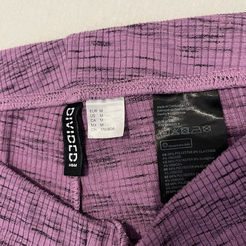 H&M trousers leggings purple and black size M like new