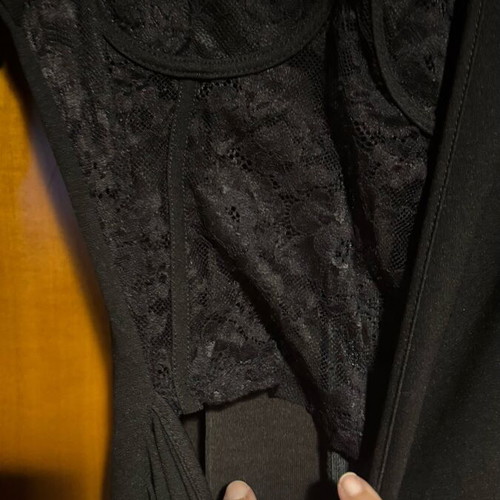 Shein dress new, black, size Small with corset and slit