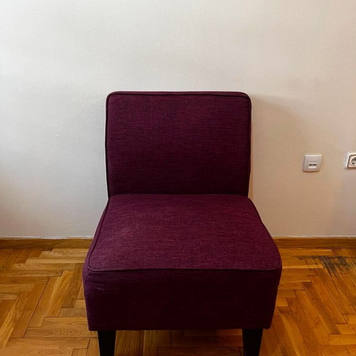 Armchair single seat burgundy