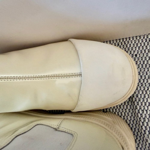 Calvin Klein Chunky Combat Chelsea Boots Size 39 Like New, White
