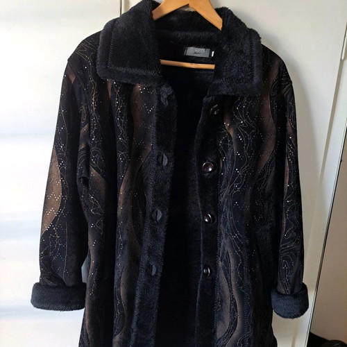 Coat used with fur lining multicolored, size L