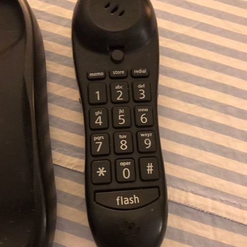 Home phone device used, black wired