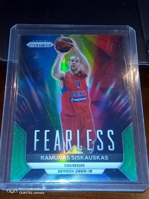 2023-24 Panini Prizm EuroLeague Basketball Ramunas Siskauskas FEARLESS green prizm