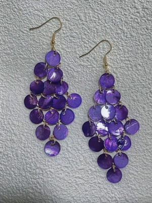 A.L.E. earrings new, purple