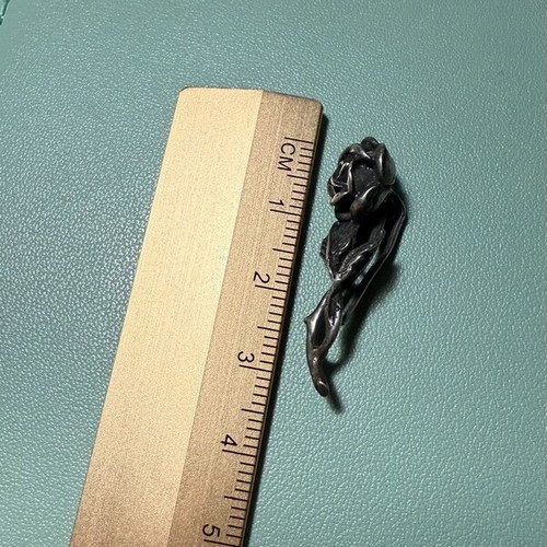 Vintage handmade silver 800 brooch like new, rose design