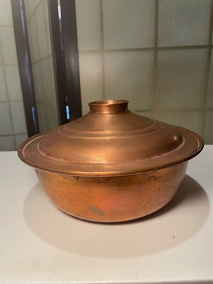 Copper vessel used with engraved letters