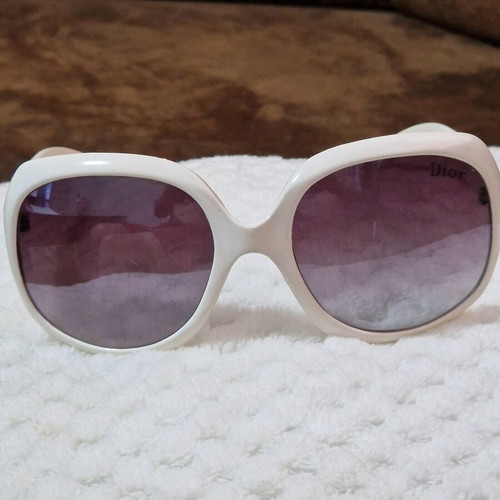 Dior women's sunglasses used, white, UV protection
