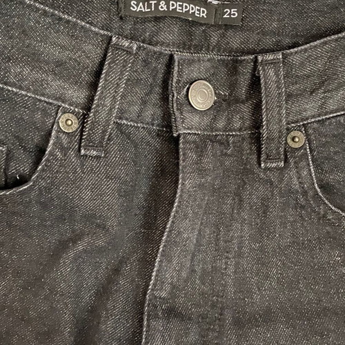 Wide leg jeans Salt & Pepper black, size 25, like new