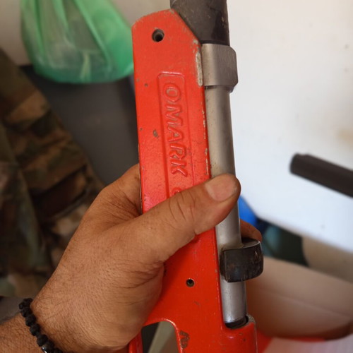 Nail gun used with steel nails cartridge