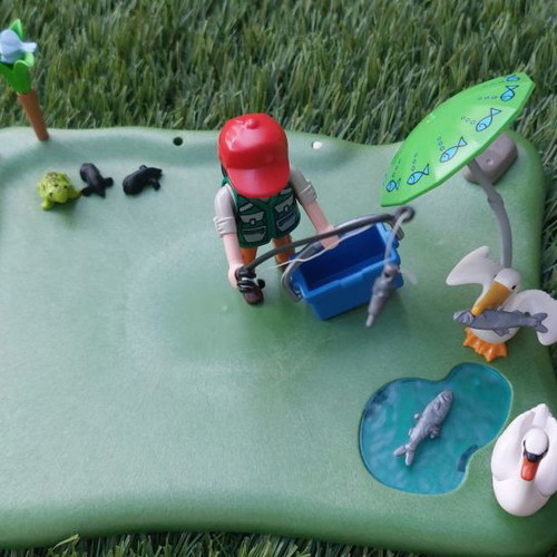 Playmobil Camping used with Fisherman, Boat and Diver