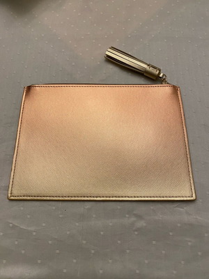 Michael Kors rare collectible clutch new, gold ombre with tassel