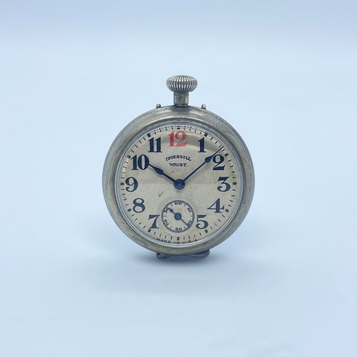 Ingersoll Midget WWI watch used, white and silver