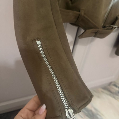 Zara brown suede jacket like new, size XS