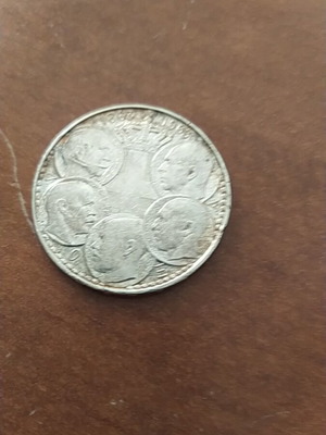 30 Drachma silver coin with 5 kings
