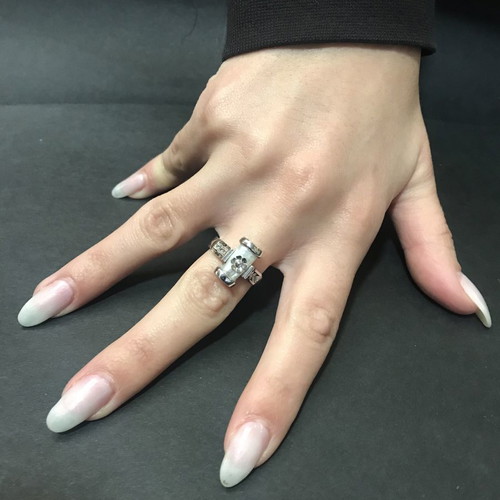 18k ring with pearl handmade from gold