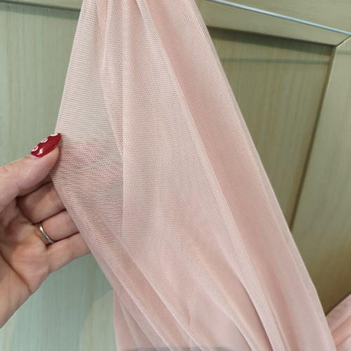 Maxi dress pink tulle with cups, like new, size M