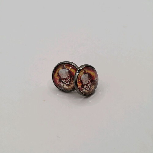 Pennywise 12mm stud earrings new, multicolor