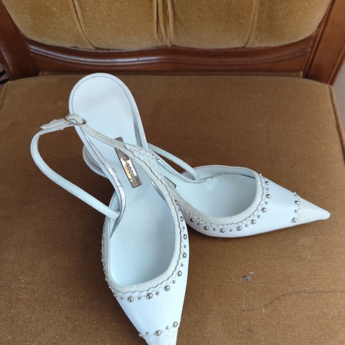 Gianna Kazakou women's evening shoes size 39 narrow fit for 38, new, white