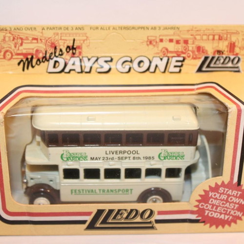 Lledo 1931 AEC Renown Double Deck Bus Liverpool Festival Gardens new