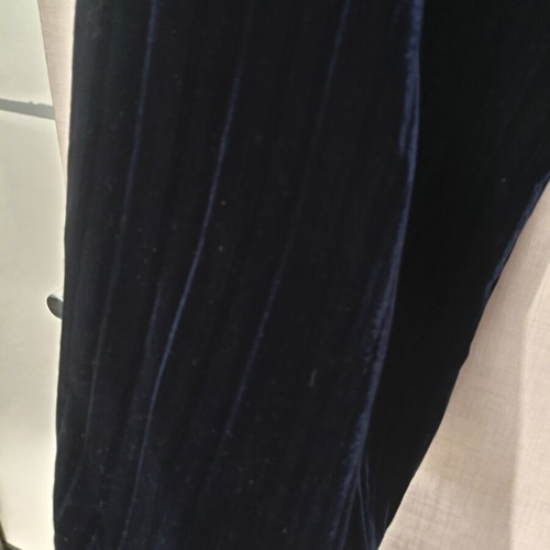 Blue Velvet Pleated Wide Leg Pants new, size medium