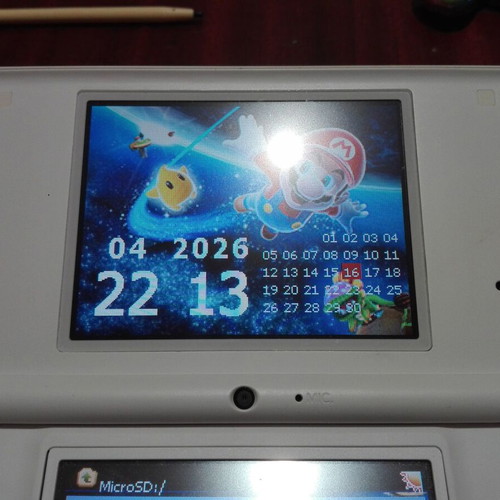 Nintendo DSi console used with Acekard 2i and 2GB microSD