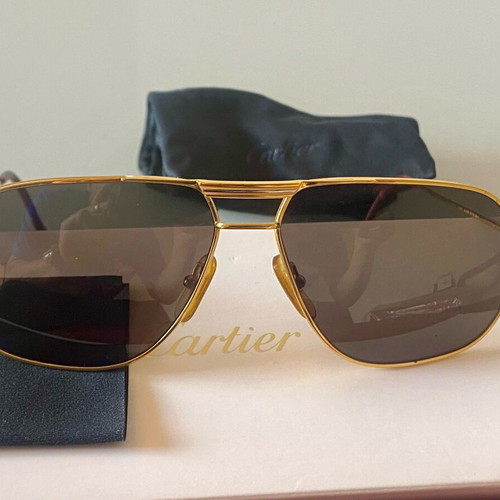 Cartier Santos two tone aviator sunglasses like new