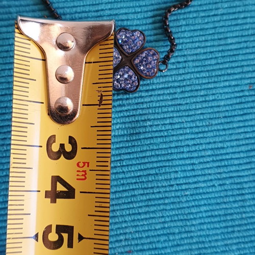 Folli Follie bracelet like new, black with blue crystals, adjustable