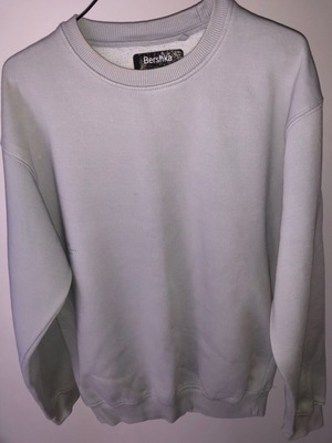 Bershka baby blue sweatshirt without hood, medium