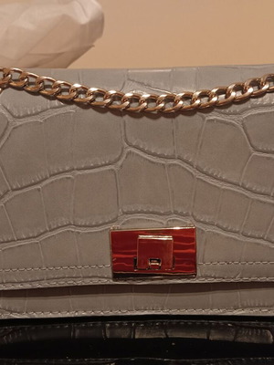 Τσαντάκι Stradivarius μεταχειρισμένο, γαλάζιο, μέγεθος 20x13cm