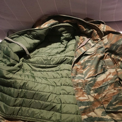 Military khaki jacket used, size Medium, with inner lining