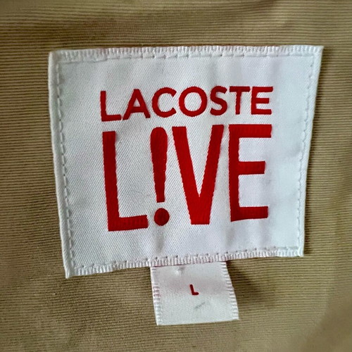 Lacoste Live hoodie trench raincoat beige men size L