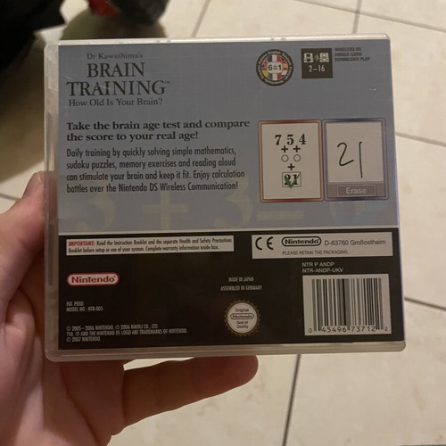 Brain Training Nintendo DS game used with case and manual