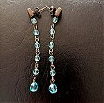  Σκουλαρίκια με γαλάζιες πέτρες