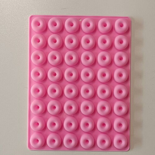 Silicone mold for mini donuts like new, 48 cavities, pink