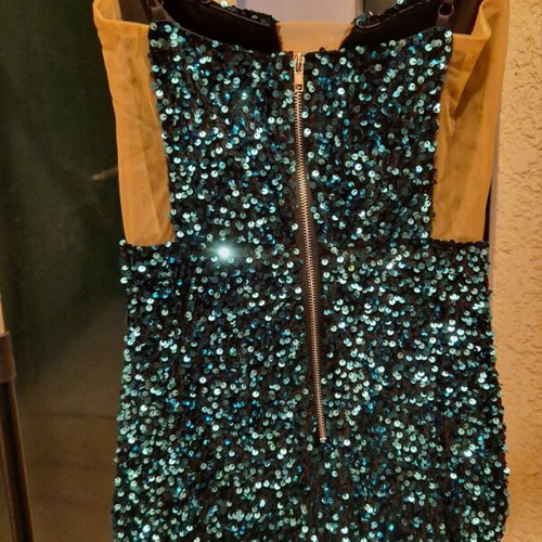 Prom dress with sequins like new, turquoise, size S