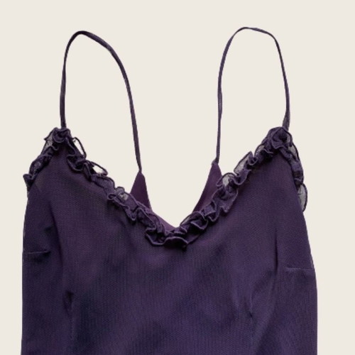 Dress with straps purple like new, size S